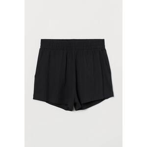 H&M Black Shorts Sz Small Elastic Waist Lightweight Pockets Modal Blend